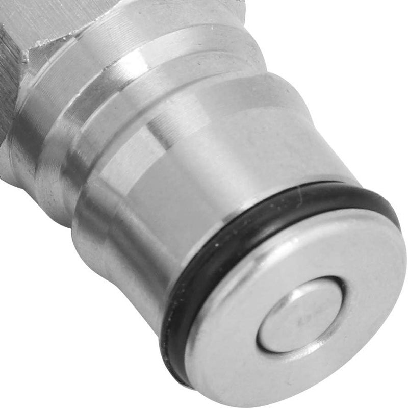 semfeil brew Homebrew 304 Stainless Steel Corny Keg 1/4’’ BSP Ball Lock Post Bulkhead With Poppets With Male NPT Hex Nipple, 19/32"-18 Gas/Liquid Corny Keg Adapter (Gas) - Image 2